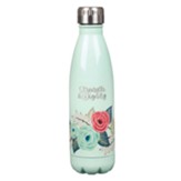 Strength and Dignity Stainless Steel Water Bottle, Teal