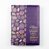 I Know The Plans Bible Cover, Purple, Large
