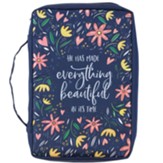 Everything Beautiful Bible Cover, Navy, Large