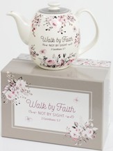 Walk By Faith Ceramic Teapot