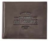 With God All Things Are Possible Leather Wallet