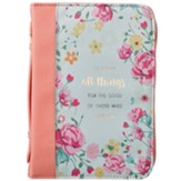 All Things Bible Cover, Floral, X-Large