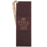 Be Still And Know Faux Leather Bookmark