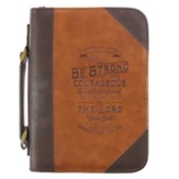 Be Strong And Courageous Bible Cover, Large
