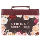 Strong And Courageous Bible Cover, Medium
