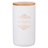 Today I'm Grateful For Gratitude Jar With Cards, White And Gold