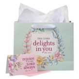 The Lord Delights Gift Bag With Card, Large