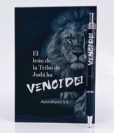 Libreta + boligrafo Leon (Lion Notepad & Pen Set)