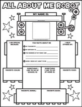 Graphic Organizer Posters: All-About-Me Robot