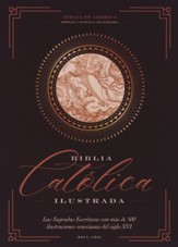 Biblia Catolica Ilustrada, Soft leather-look, Azul aoil, Comfort Print (Illustrated Catholic Bible, Soft leather-look, Navy)
