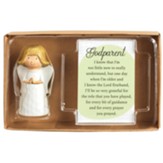 Angel Figurine with Godparent Prayer Card
