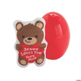 Jumbo Jesus Loves You Beary Much Stuffed Bear-Filled Easter Eggs, 12 Pieces
