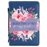 Bless the Lord Bible Cover, Navy, X-Large