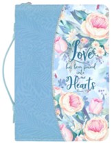 Love Bible Cover, Blue Floral, Large