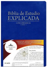 Biblia de Estudio Explicada con Concordancia RVR 1960, Azul  (RVR 1960 Explicit Study Bible with Concordance, Blue)