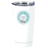 I Will Be With You Always Stainless Steel Tumbler, White