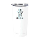 Go Hard or Go Home, Volleyball Stainless Steel Tumbler, White