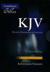 KJV Pocket Reference Bible--French Moroccan leather, black (indexed)