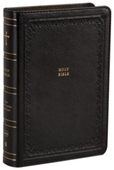 NKJV Compact Paragraph-Style  Reference Bible, Comfort Print--soft leather-look, black