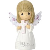 Precious Moments, Believe With Cross, Mini Angel Figurine