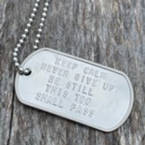 Keep Calm Never Give Up Dogtag Necklace