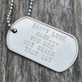 Don't Look Back Dogtag Necklace
