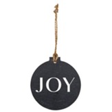 Joy, Wreath, Slate Ornament