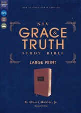 NIV Grace and Truth Large-Print Study Bible, Comfort Print--soft leather-look, brown