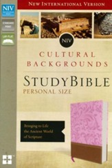 NIV, Cultural Backgrounds Study Bible, Personal Size, Imitation Leather, Pink and Brown