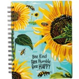 Bee Kind Bee Humble Bee Happy Spiral Notebook