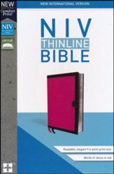 NIV Thinline Bible Pink, Imitation Leather