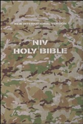 NIV, Holy Bible, Compact, Paperback, Military Camo, Comfort Print - Slightly Imperfect