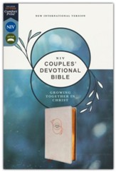 NIV Couples' Devotional Bible, Comfort Print--soft leather-look, stone