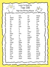 Sitton 100 Word Chart 5-Pack  (Homeschool Edition)