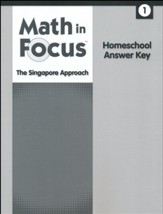 Math in Focus: The Singapore Approach Homeschool Answer Key, Grade 1