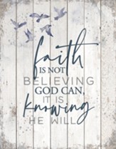 Faith Is Not, Plaque