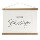 Count Your Blessings Framed Canvas Banner