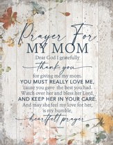 Prayer For My Mom Plaque
