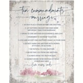 Ten Commandments For Marriage Wooden Plaque