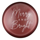 Merry and Bright Glass Dome Paperweight