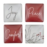 Joy, Peace, Comfort Magnets, Set of 4