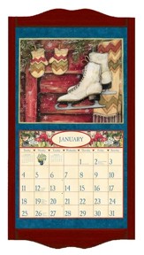 Classic Vintage Calendar Frame, Red
