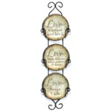 Love Never Fails, Decorative Plates with Hanging Rack