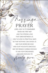 Marriage Prayer, Plaque