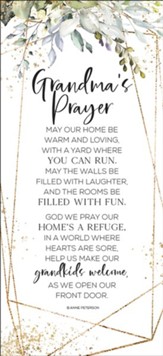 Grandma's Prayer, Plaque