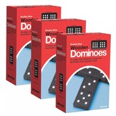 Double Nine Wooden Dominoes Game, 3 Packs
