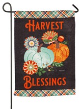 Harvest Blessings Garden Textured Suede Small Flag