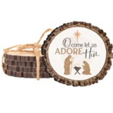 Oh Come Let Us Adore Him Coasters, Set of 4