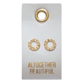 Altogether Beautiful, Circle, Leather Tag Earrings