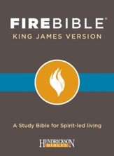 King James Version Fire Bible, bonded leather black